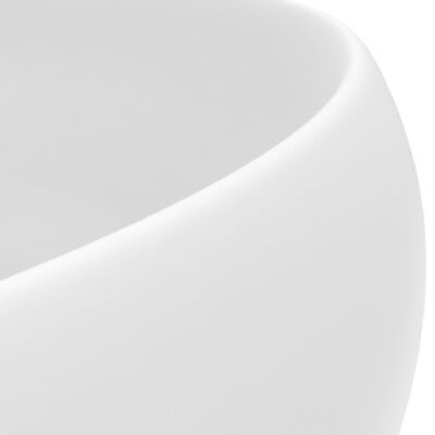 vidaXL kerek matt fehér kerámia luxus mosdókagyló 40 x 15 cm
