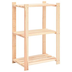 vidaXL 3-szintes t&ouml;m&ouml;r fenyőfa t&aacute;rol&oacute;&aacute;llv&aacute;ny 150 kg 60 x 38 x 90 cm