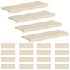 vidaXL L&eacute;pcsőfok 20 db 80 x 25 x 2 cm Feh&eacute;r T&ouml;m&ouml;r T&ouml;lgyfa