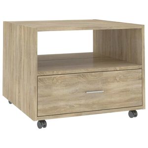 vidaXL sonoma t&ouml;lgy sz&iacute;nű szerelt fa doh&aacute;nyz&oacute;asztal 55 x 55 x 40 cm