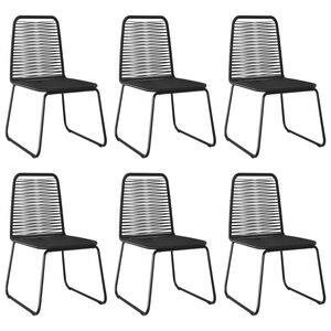 vidaXL 6 db fekete polyrattan k&uuml;lt&eacute;ri sz&eacute;k