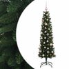 vidaXL Karcs&uacute; műkar&aacute;csonyfa g&ouml;mb&ouml;kkel 120 cm 150 LED Meleg feh&eacute;r