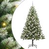 vidaXL Műanyag Hajtogat&oacute;s Kar&aacute;csonyfa Havas Designnal 300 LED