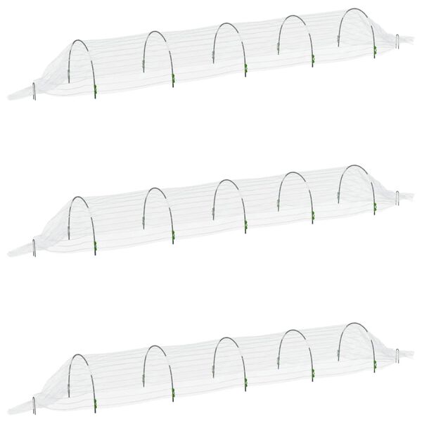 vidaXL 3 db &uuml;vegsz&aacute;l &eacute;s polipropil&eacute;n h&aacute;l&oacute;alag&uacute;t 1,5 x 5 m