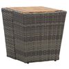 vidaXL sz&uuml;rke polyrattan &eacute;s t&ouml;m&ouml;r ak&aacute;cfa te&aacute;z&oacute;asztal 41,5x41,5x43 cm