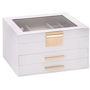 vidaXL &eacute;kszerdoboz 3 r&eacute;tegű feh&eacute;r 23x20,5x14 cm 23x20,5x14 cm