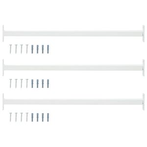 vidaXL &Aacute;ll&iacute;that&oacute; ablakbiztons&aacute;gi r&uacute;d 3 db 710 -1200 mm Ac&eacute;l Feh&eacute;r