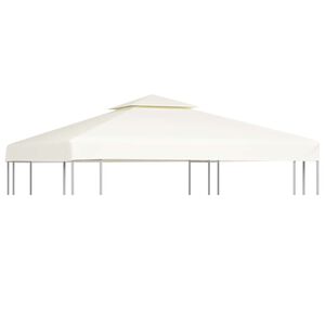 vidaXL kr&eacute;mfeh&eacute;r csere pavilon ponyvatető 310 g/m&sup2; 3 x 3 m