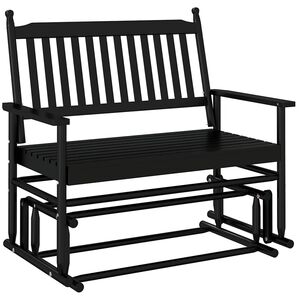 vidaXL fekete t&ouml;m&ouml;r ny&aacute;rfa hintapad 118 x 70 x 104,5 cm
