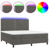 vidaXL s&ouml;t&eacute;tsz&uuml;rke b&aacute;rsony rug&oacute;s &eacute;s LED-es &aacute;gy matraccal 160x200 cm