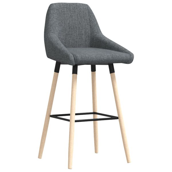 vidaXL sötétszürke szövet bárszék