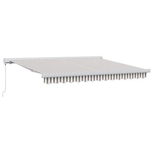 vidaXL Beh&uacute;zhat&oacute; napellenző Vil&aacute;gossz&uuml;rke &eacute;s feh&eacute;r 450 &times; 300 cm