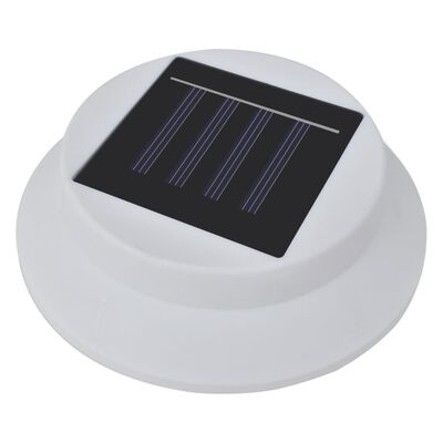 vidaXL 12 darab fehér kültéri napelemes LED kerítéslámpa