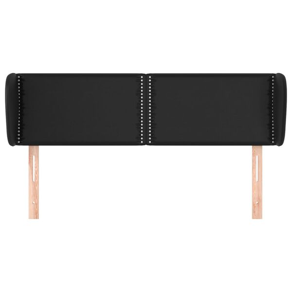 vidaXL fekete műbőr sz&aacute;rnyas fejt&aacute;mla 147x23x78/88 cm