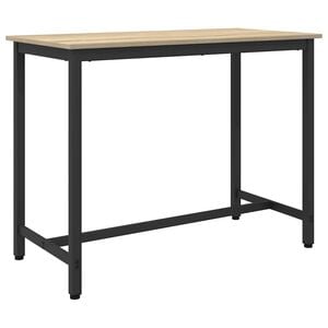 vidaXL asztal Sonoma t&ouml;lgy 100 x 50 x 76,5 cm Műszaki fa &eacute;s ac&eacute;l