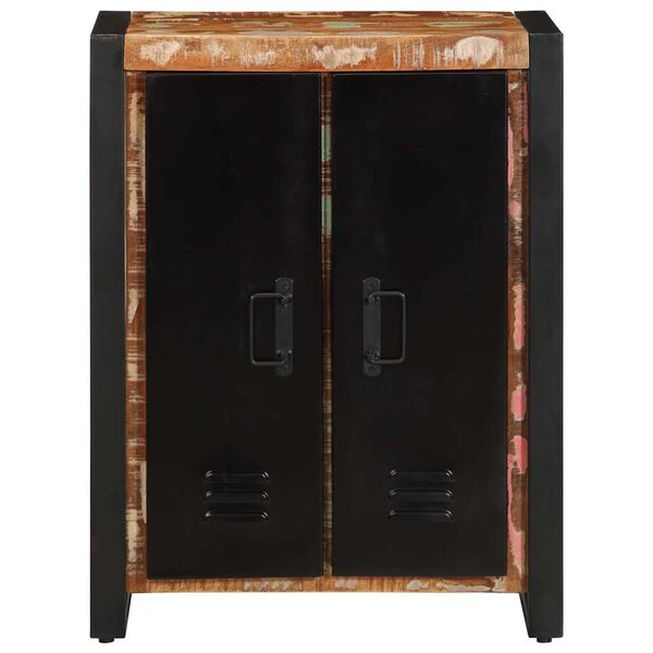 vidaXL Tálaló többszínű 55x35x70 cm Tömör fa újrahasznosított