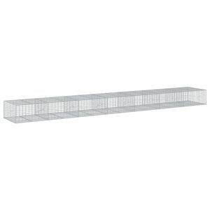 vidaXL horganyzott vas gabion kos&aacute;r fed&eacute;llel 700 x 100 x 50 cm