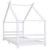 vidaXL fehér tömör fenyőfa gyerekágy-keret 90 x 200 cm