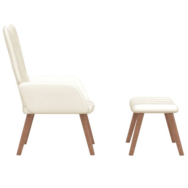 vidaXL kr&eacute;mfeh&eacute;r b&aacute;rsony pihenősz&eacute;k l&aacute;btart&oacute;val