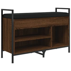 vidaXL barna t&ouml;lgy sz&iacute;nű szerelt fa cipőt&aacute;rol&oacute; pad 85,5 x 32 x 57,5 cm