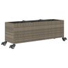 vidaXL 2 db sz&uuml;rke polyrattan n&ouml;v&eacute;nytart&oacute; ker&eacute;kkel 107x32x38 cm