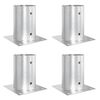 vidaXL Kerek F&ouml;ldbe S&uuml;llyesztett Horgony 4 db Ez&uuml;st 15 x 15 x 15 cm