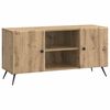 vidaXL TV szekr&eacute;ny K&eacute;zműves T&ouml;lgy 102 x 34,5 x 50 cm Szerelt Fa
