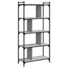 vidaXL 5 szintes sz&uuml;rke sonoma sz&iacute;nű fa k&ouml;nyvespolc 76 x 32 x 158 cm