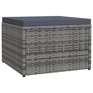 vidaXL sz&uuml;rke polyrattan kerti l&aacute;bzs&aacute;moly p&aacute;rn&aacute;val