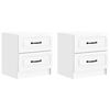 vidaXL &Eacute;jjeliszekr&eacute;ny 2 pcs Magasf&eacute;nyű Feh&eacute;r 43 x 34,5 x 44,5 cm