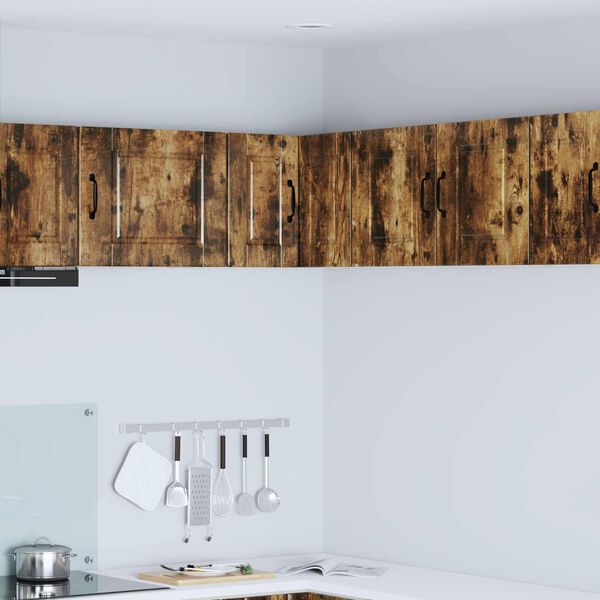 vidaXL Konyhaszekr&eacute;ny polcokkal F&uuml;st&ouml;lt t&ouml;lgy 57 x 57 x 40 cm Faanyag