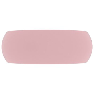vidaXL kerek matt rózsaszín kerámia luxus mosdókagyló 40 x 15 cm