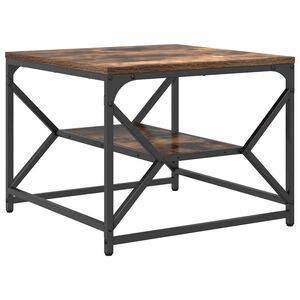 vidaXL Doh&aacute;nyz&oacute;asztal F&uuml;st&ouml;lt t&ouml;lgy 51 x 50 x 40 cm Műszaki fa &eacute;s ac&eacute;l