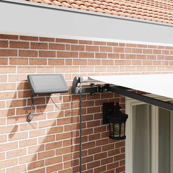 vidaXL Beh&uacute;zhat&oacute; napellenző LED -es l&aacute;mp&aacute;kkal Feh&eacute;r 500 &times;350 cm sz&ouml;vet