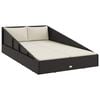vidaXL fekete polyrattan kerti &aacute;gy 110 x 200 cm
