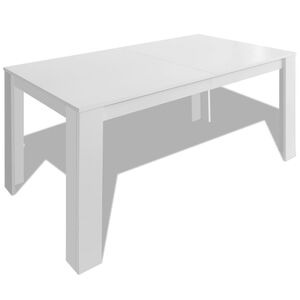 vidaXL feh&eacute;r &eacute;tkezőasztal 140 x 80 x 75 cm