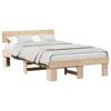 vidaXL &Aacute;gykeret fejt&aacute;ml&aacute;val Term&eacute;szetes 135 x 190 cm T&ouml;m&ouml;r fenyőfa