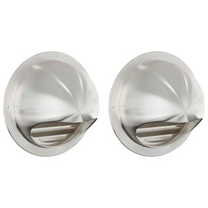 vidaXL Levegő szellőzőfed&eacute;l 2 pcs Ez&uuml;st 150 mm Rozsdamentes ac&eacute;l