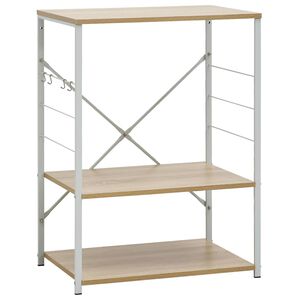 vidaXL feh&eacute;r &eacute;s t&ouml;lgy szerelt fa mikrohull&aacute;m&uacute; szekr&eacute;ny 60x39,6x79,5 cm