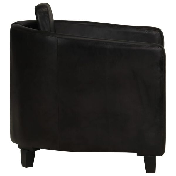 vidaXL fekete val&oacute;di bőr karossz&eacute;k