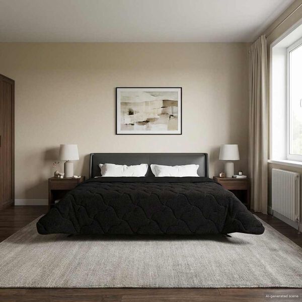 vidaXL Teljes &eacute;ves takar&oacute; S&ouml;v&eacute;nyes Fekete 200 x 220 cm