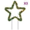 vidaXL kar&aacute;csonyi csillag f&eacute;nydekor&aacute;ci&oacute; 3 c&ouml;vekkel 50 LED 29 cm
