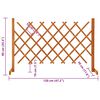 vidaXL narancssárga tömör fenyőfa rácsos kerti kerítés 120 x 90 cm