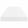 vidaXL 2 db magasf&eacute;nyű feh&eacute;r MDF lebegő fali polc 80 x 23,5 x 3,8 cm