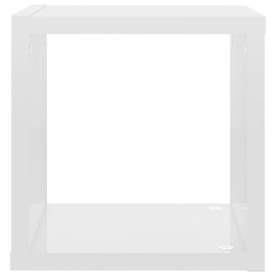 vidaXL 4 db magasfényű fehér fali kockapolc 22 x 15 x 22 cm