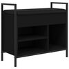 vidaXL fekete szerelt fa cipőt&aacute;rol&oacute; pad 65,5 x 32 x 57,5 cm