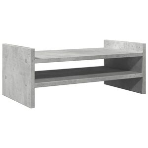 vidaXL betonsz&uuml;rke szerelt fa monitor&aacute;llv&aacute;ny 50 x 27 x 20 cm