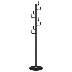 vidaXL fekete porsz&oacute;rt vas ruhafogas 183 cm