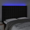 vidaXL fekete sz&ouml;vet LED-es fejt&aacute;mla 147x16x118/128 cm
