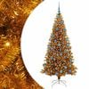 vidaXL Kar&aacute;csonyfa 300 LED-del &aacute;llv&aacute;nnyal Arany 180 cm PET